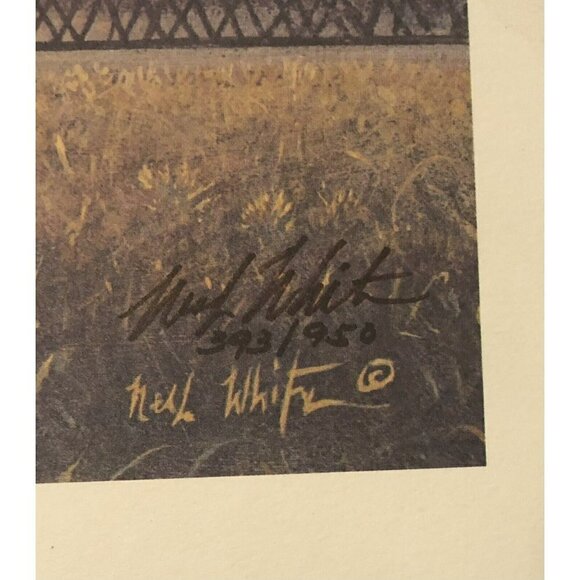 25"x18" Signed Numbered Limited Edition Print SUMMER EVENING by NEAL WHITE 1982 - Picture 7 of 8